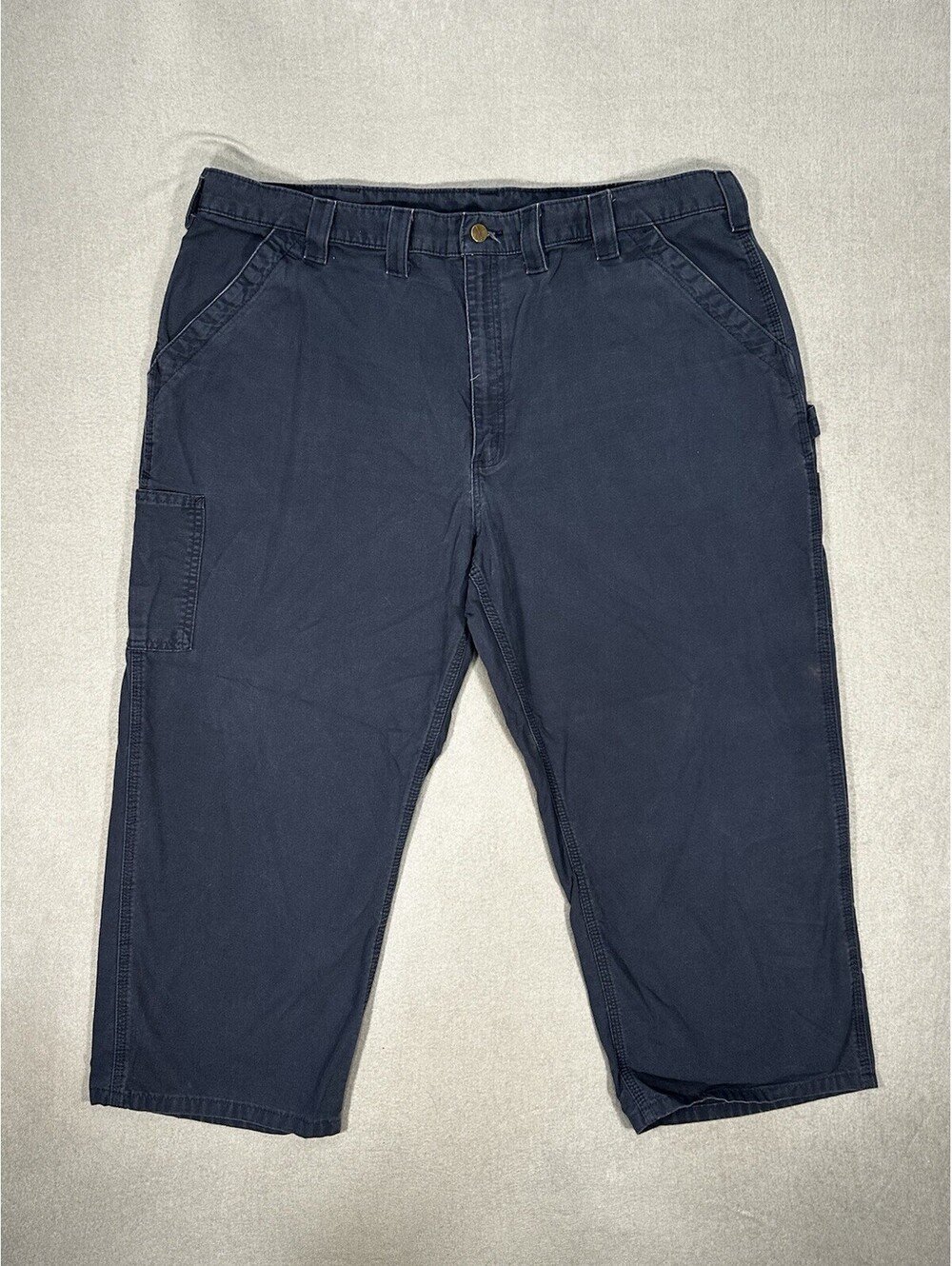 Carhartt B151 Dungaree Fit Pants Mens 44x25 Navy Work Carpenter Cotton